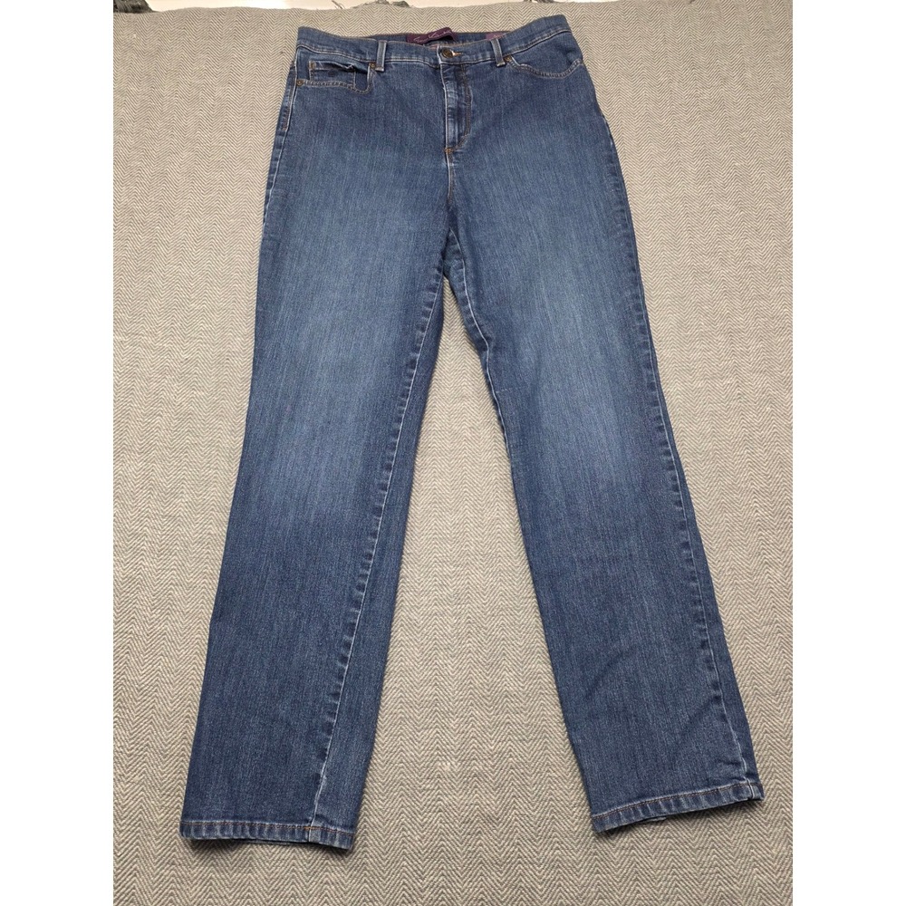 Gloria Vanderbilt Amanda High Rise Tapered Jeans Medium Wash Blue Womens Size 12